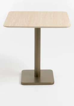 Outlet XOOON COCOmaison, Brest bistrotafel Travertine 75x75cm - Goud