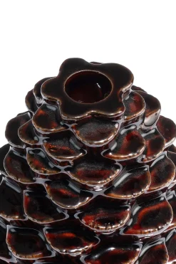 Discount XOOON COCOmaison, Pine kandelaar H15cm - Bruin