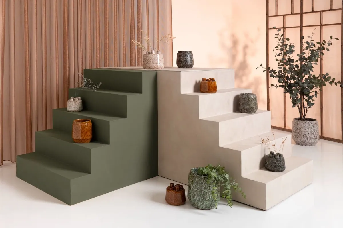 Outlet XOOON Dalila pot H36cm in de kleur Groen - COCOmaison