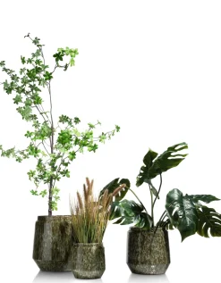 XOOON Dalila pot H28cm in de kleur Groen - COCOmaison