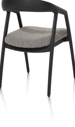 Hot XOOON DANTE armstoel - eik antraciet in stof Brioni