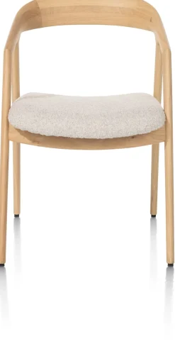 Clearance XOOON DANTE armstoel - eik naturel met gestoffeerde zit in stof Brioni