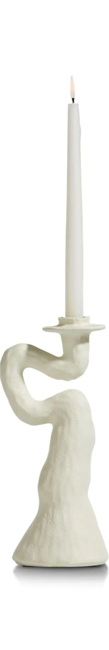 Outlet XOOON Debra abstracte kandelaar creme wit H30cm - COCOmaison