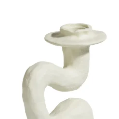 Outlet XOOON Debra abstracte kandelaar creme wit H30cm - COCOmaison