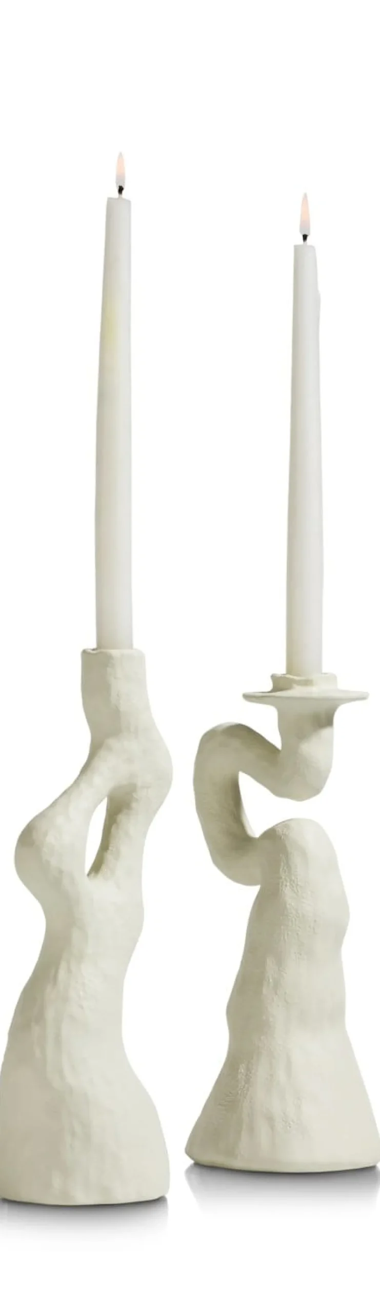 Outlet XOOON Debra abstracte kandelaar creme wit H30cm - COCOmaison