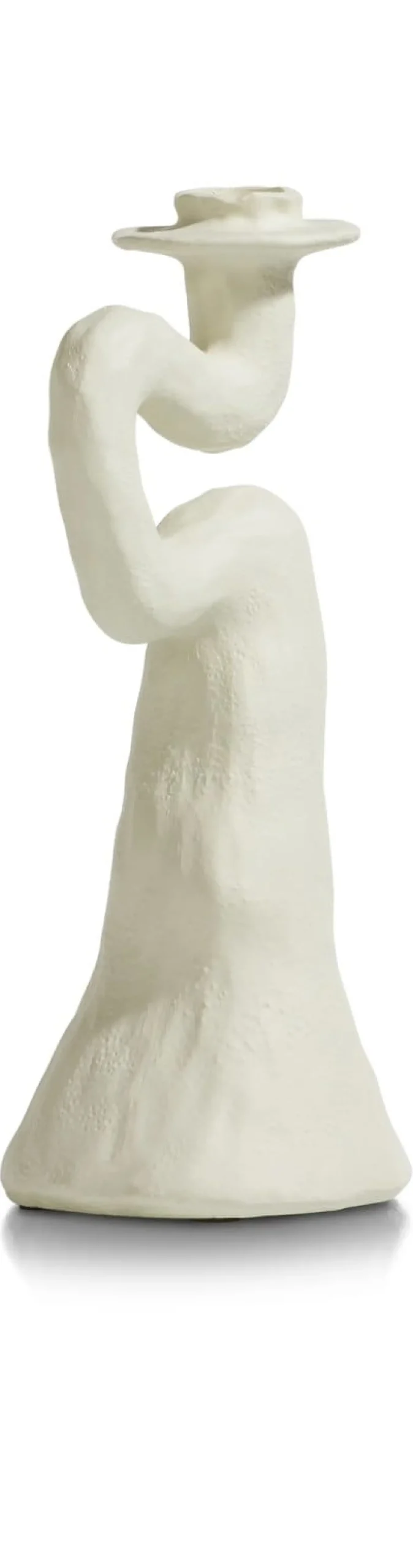 Outlet XOOON Debra abstracte kandelaar creme wit H30cm - COCOmaison