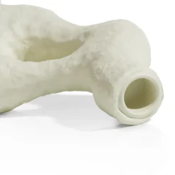 Online XOOON Debra abstracte vaas creme wit H32cm - COCOmaison