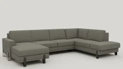 Online XOOON Denver, U-bank rechts - Livigno - grijs