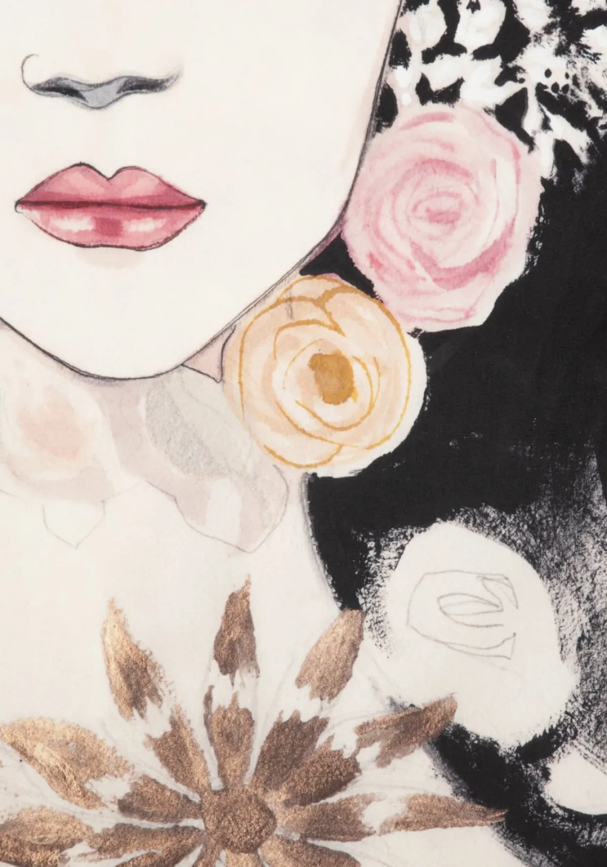 XOOON Dior Flower schilderij in de kleur Multi Color - COCOmaison