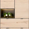 Best XOOON Elements, bergkast 90 cm. - 2-deuren + 2-laden + 2-niches + led incl. metalen poten - natural