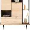 Hot XOOON Elements, Highboard Naturel 90 cm + boekenkast 30 x 120 cm + platform 130 cm met 2 metalen poten
