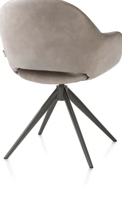 New XOOON Finn, armstoel terugdraai - graphiet frame - stof Pala - Lichtgrijs