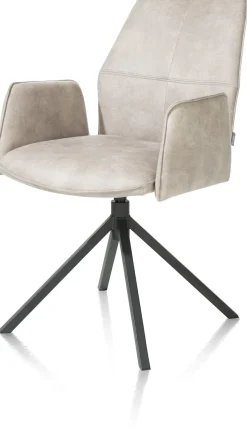 Sale XOOON FRANKY armstoel - vast - greep - pocketveringvering - kiezel