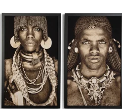 Discount XOOON Hamar Woman schilderij 75x125cm in de kleur Multi Color