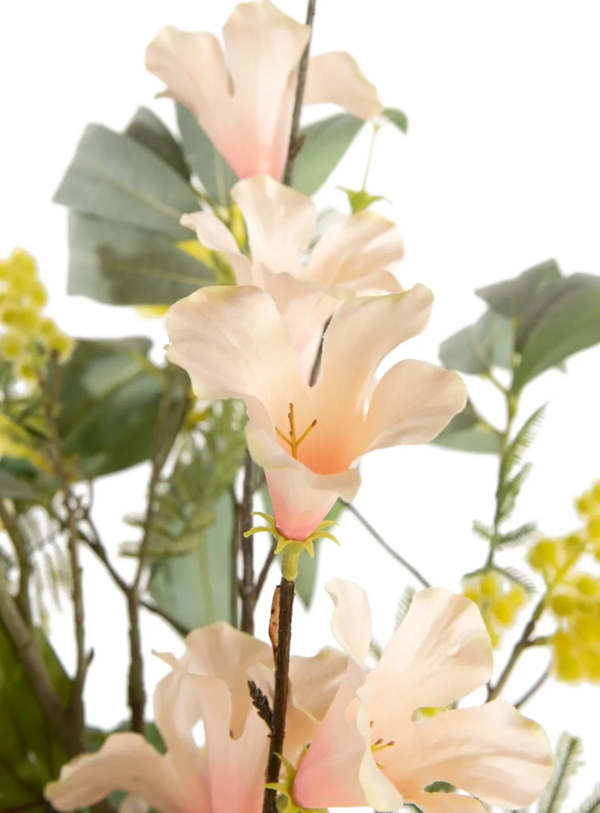 Clearance XOOON Hibiscus Branch H115cm kunstbloem in de kleur Oranje