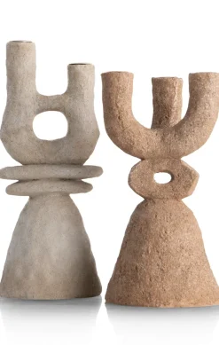 Outlet XOOON June kandelaar H27cm in de kleur Bruin - COCOmaison