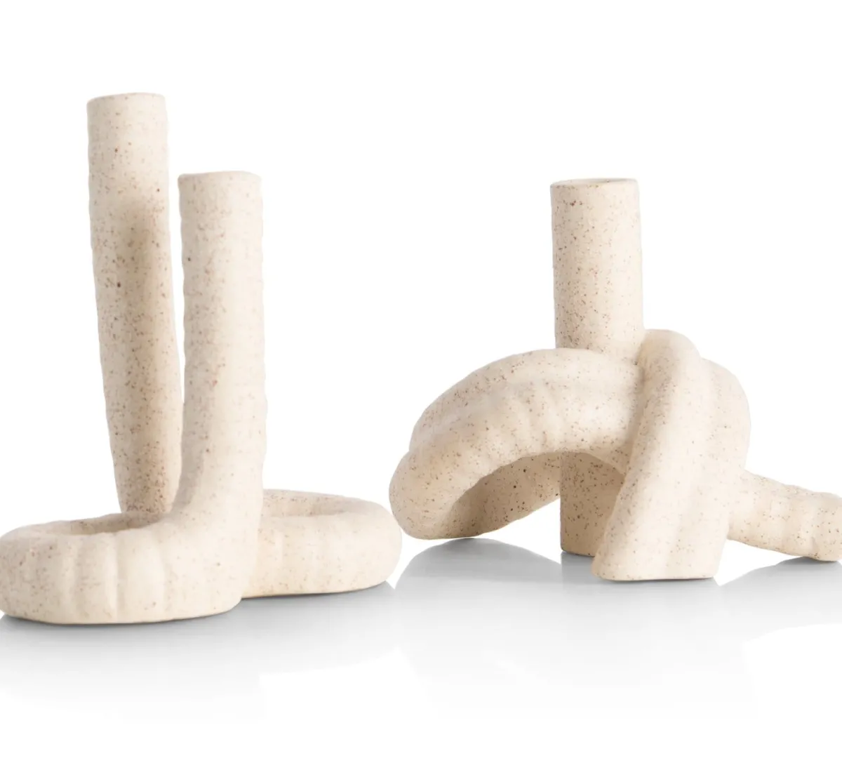 Discount XOOON Kiki vaas H13,5cm in de kleur Beige - COCOmaison