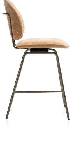 Best XOOON Kjel barstoel - champagne frame in de kleur Okergeel