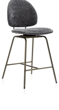 XOOON Kjel barstoel - champagne frame in de kleur Antraciet