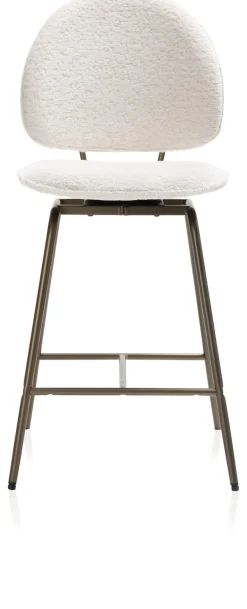 Outlet XOOON Kjel barstoel champagne frame in de kleur Crème - COCOmaison