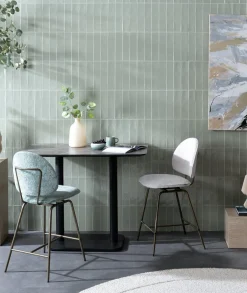 Outlet XOOON Kjel barstoel champagne frame in de kleur Groen - COCOmaison