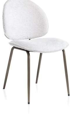 Clearance XOOON Kjel eetkamerstoel - champagne frame in de kleur Crème