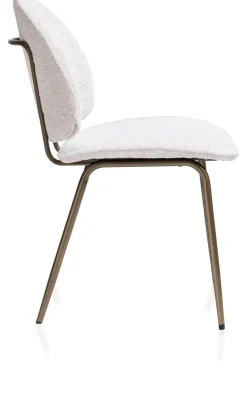Clearance XOOON Kjel eetkamerstoel - champagne frame in de kleur Crème