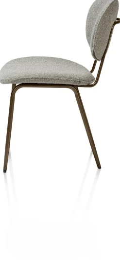 Best XOOON Lexi, eetkamerstoel - steelbrown - stof Cloudy - Olijf