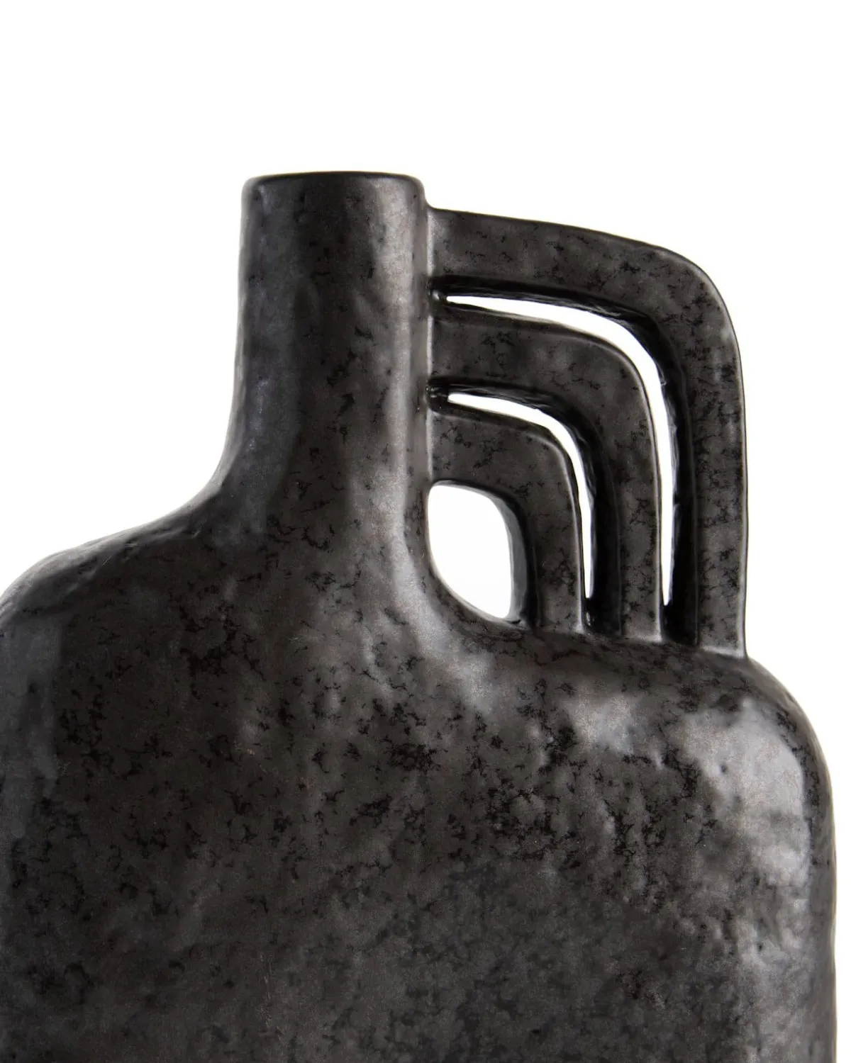 Discount XOOON Lina vaas H21cm in de kleur Zwart - COCOmaison