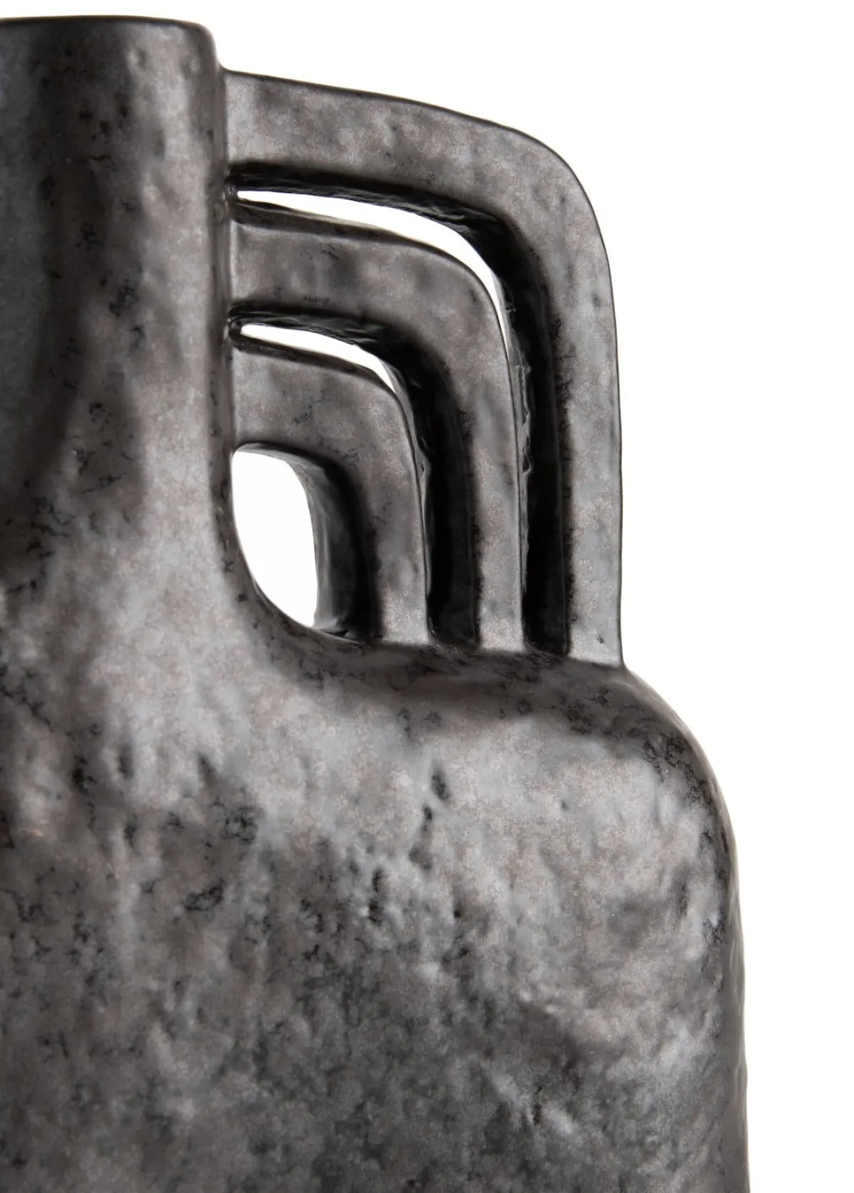 Discount XOOON Lina vaas H21cm in de kleur Zwart - COCOmaison