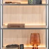 Best XOOON LINDFIELD boekenkast 80 cm - 5-niches (+ LED) - eiken look