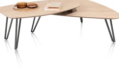 XOOON LINDFIELD salontafelset 110 x 80 cm / 90 x 55 cm - eiken look
