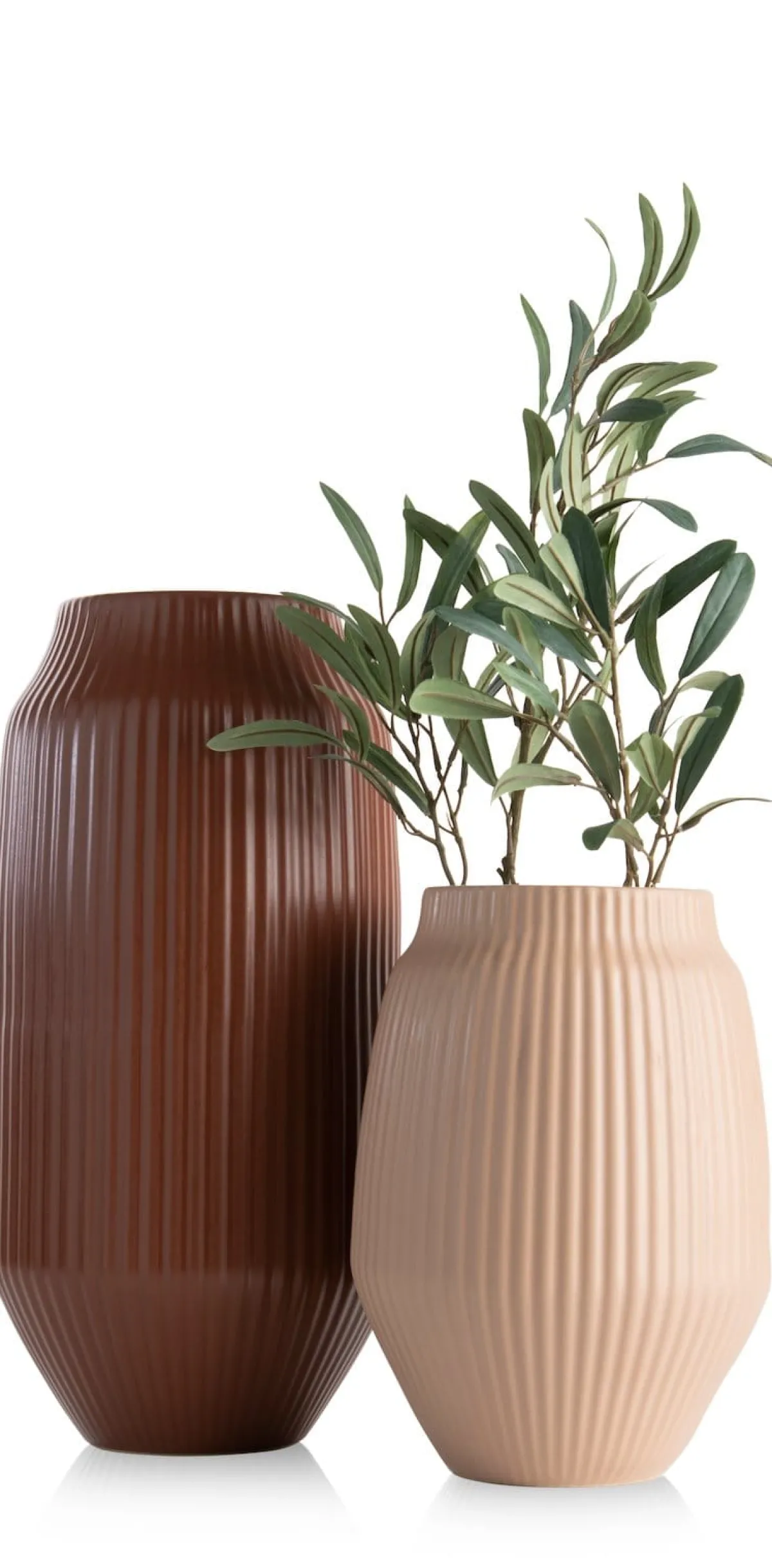 Outlet XOOON Liv vaas H44cm in de kleur Terra Cotta - COCOmaison