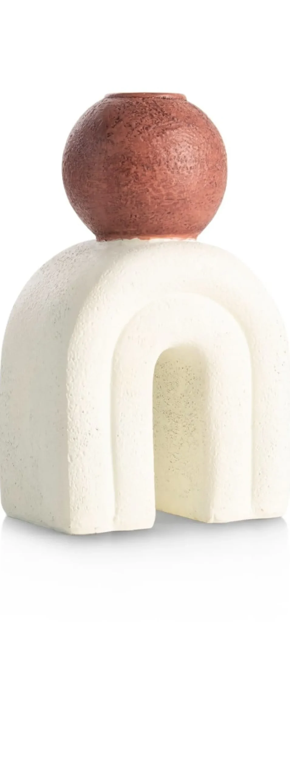 New XOOON Lot kandelaar H15,5cm in de kleur Crème - COCOmaison