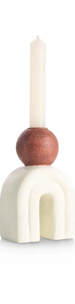 New XOOON Lot kandelaar H15,5cm in de kleur Crème - COCOmaison