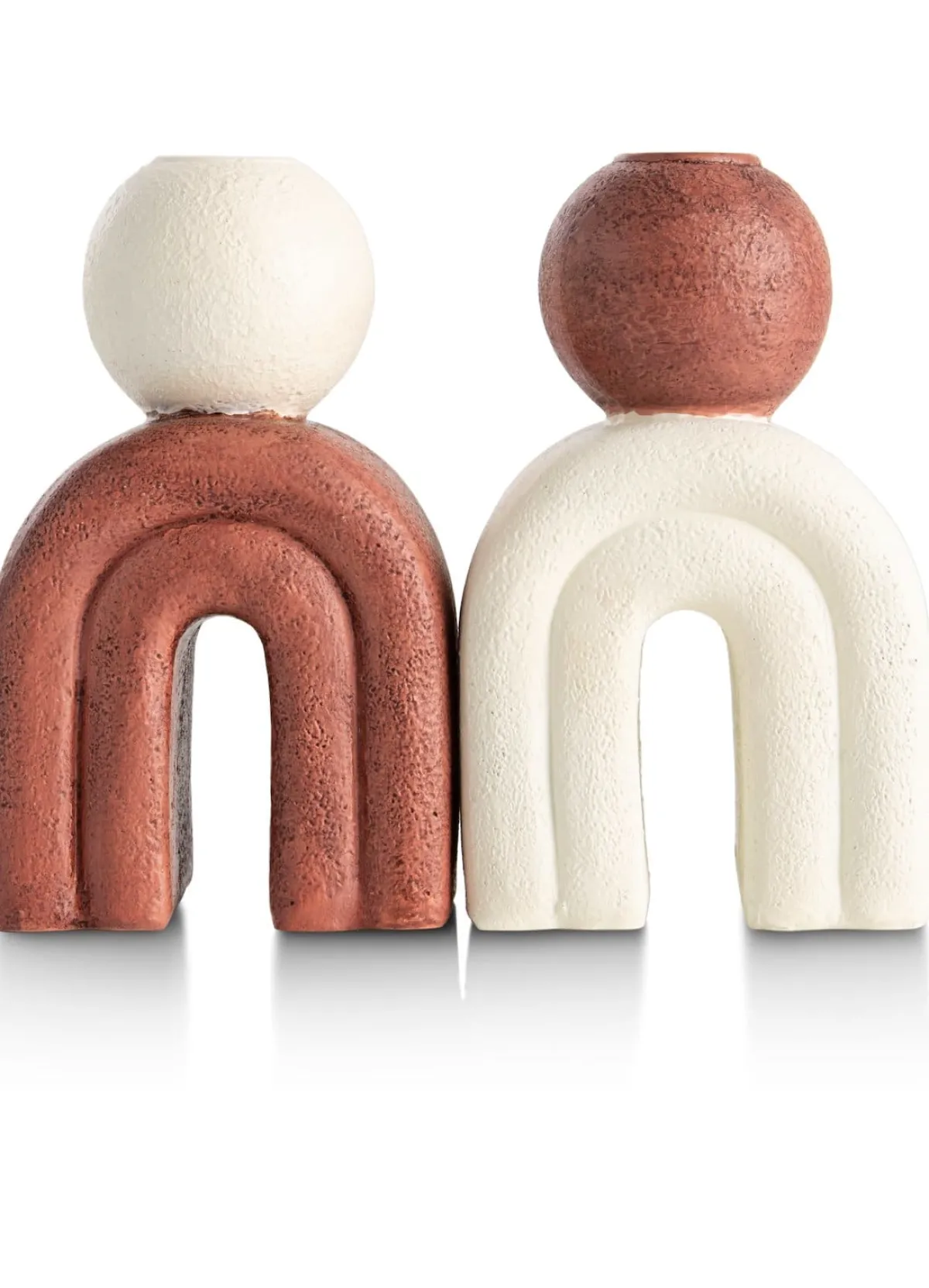 New XOOON Lot kandelaar H15,5cm in de kleur Crème - COCOmaison