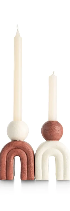 Outlet XOOON Lot kandelaar H15,5cm in de kleur Bruin - COCOmaison