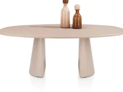 New XOOON Lund, eetkamertafel ovaal 210 x 120 cm. - stone-skin - cone poot - Desert