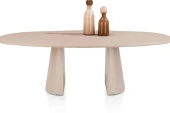 Best XOOON Lund, eetkamertafel ovaal 240 x 120 cm. - stone-skin - cone poot - Desert