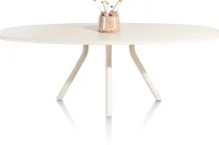 Online XOOON LUND eetkamertafel ovaal (240x120cm) centrale poot lang -