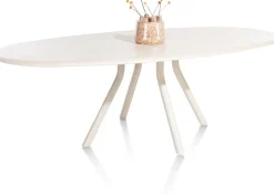 Online XOOON LUND eetkamertafel ovaal (240x120cm) centrale poot lang -