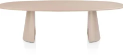 Online XOOON Lund, eetkamertafel ovaal 270 x 120 cm. - stone-skin - cone poot - Desert
