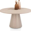 Sale XOOON Lund, eetkamertafel rond 140 cm. - stone-skin - cone poot - Desert