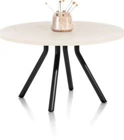 Discount XOOON LUND eetkamertafel rond (140cm) centrale poot kort -