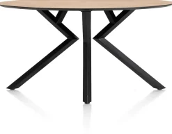 Clearance XOOON Masura ellipsvormige bartafel met zwarte metalen poot 180x100cm