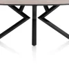 Online XOOON Masura ellipsvormige eettafel met zwarte metalen poot 220x105cm