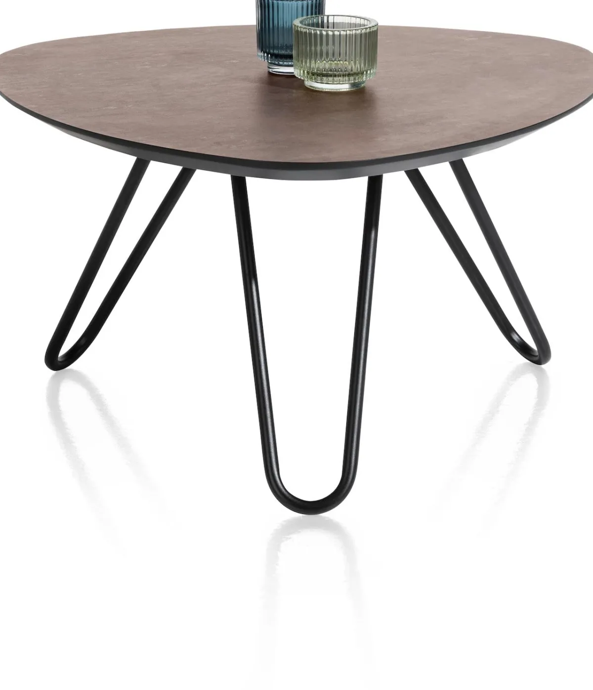 New XOOON Masura hoge salontafel met zwart metalen poot 68x67,5cm