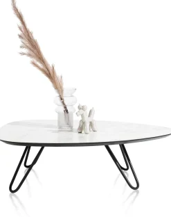 Hot XOOON Masura lage salontafel met zwart metalen poot 110x88cm