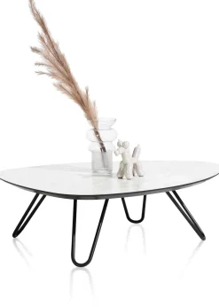 Hot XOOON Masura lage salontafel met zwart metalen poot 110x88cm