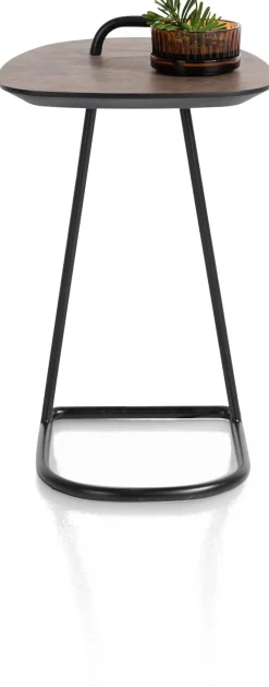 Clearance XOOON Masura laptoptafel met zwart metalen poot 55x48cm